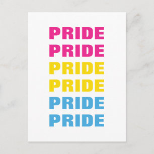 LGBTQ Pansexual Pride Customisable Repeated Text Postcard