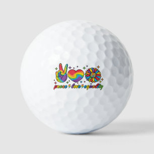 LGBTQ - Peace, Love, Equality Golf Balls