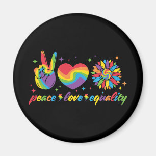 LGBTQ - Peace, Love, Equality Magnet