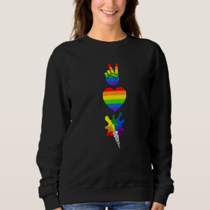 Lgbtq Peace Love Ice Cream Lgbt Sweatshirt