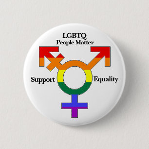 LGBTQ People Matter, Support Equality Button