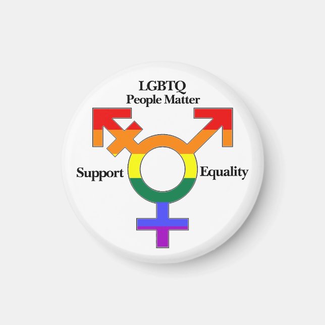 LGBTQ People Matter, Support Equality Magnet (Front)