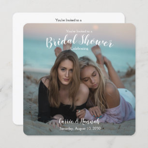 LGBTQ Photo Wedding Couples Bridal Shower Invitation