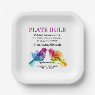 LGBTQ+ Plate Rule Rainbow Lovebirds