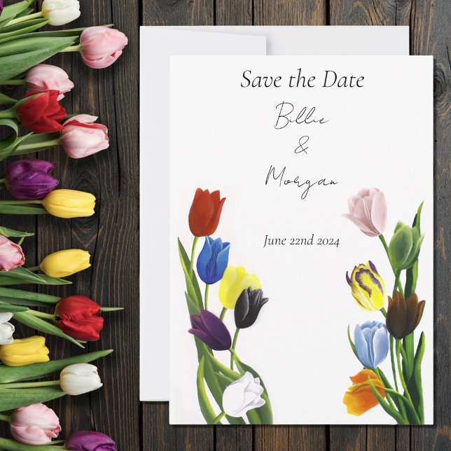 LGBTQ plus Tulip Flowers Save The Date (Creator Uploaded)
