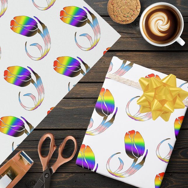LGBTQ plus Tulip Flowers Wrapping Paper (Creator Uploaded)