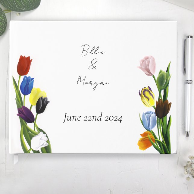 LGBTQ plus Tulips Flowers Guest Book (Creator Uploaded)