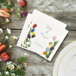 LGBTQ plus Tulips Flowers Napkin