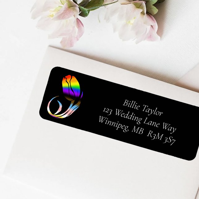 LGBTQ plus Tulips Flowers Return Address Label (Creator Uploaded)