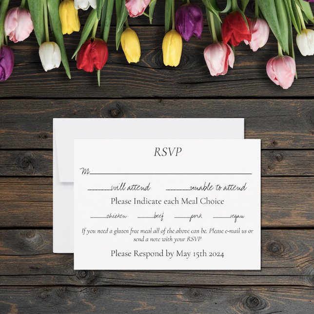 LGBTQ plus Tulips Flowers RSVP Card (Creator Uploaded)