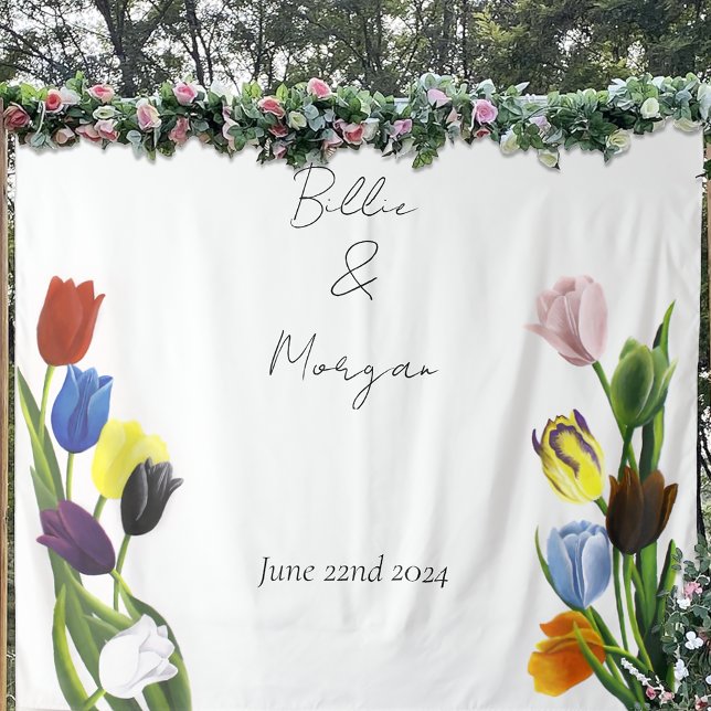 LGBTQ plus Tulips Flowers Tapestry (Creator Uploaded)