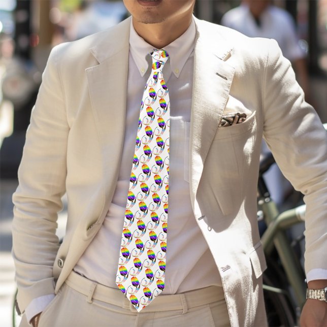 LGBTQ plus Tulips Flowers Tie (Creator Uploaded)