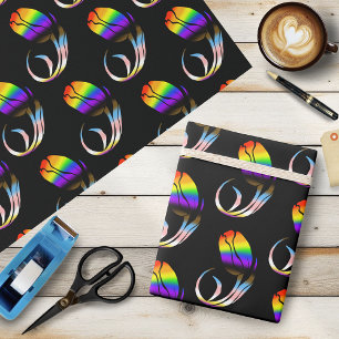 LGBTQ plus Tulips Flowers Wrapping Paper