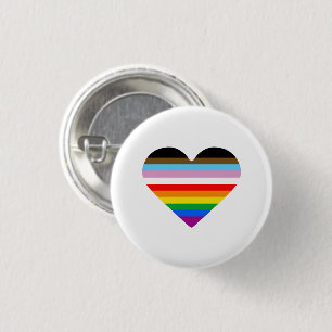LGBTQ POC Heart 3 Cm Round Badge