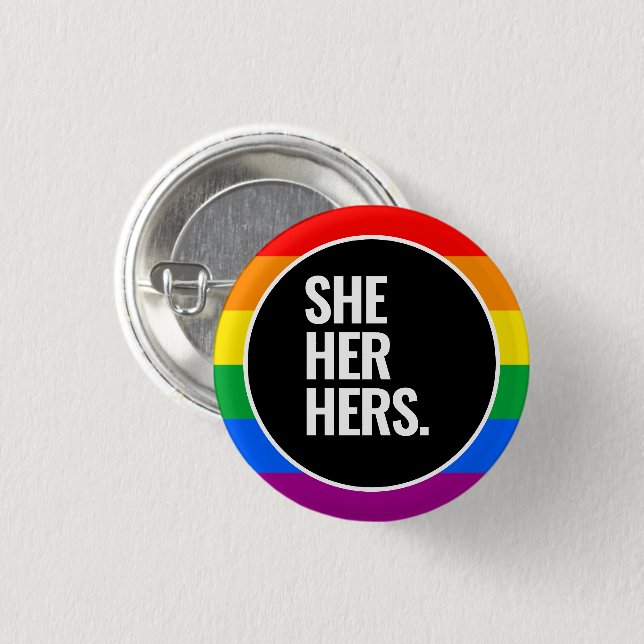 LGBTQ Pride 3 Cm Round Badge (Front & Back)