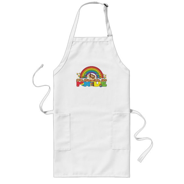 LGBTQ - Pride and Rainbow Long Apron (Front)