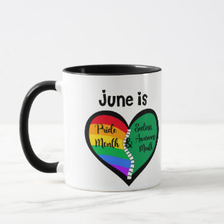 LGBTQ+ Pride and Scoliosis Mug ain't straight