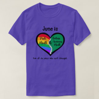 LGBTQ+ Pride and Scoliosis T-Shirt ain't straight