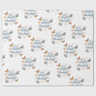 LGBTQ+ Pride Butterfly Quote Wrapping Paper