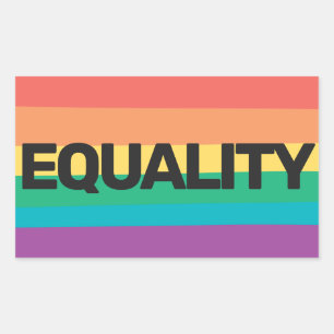 LGBTQ pride Equality rainbow flag Rectangular Sticker
