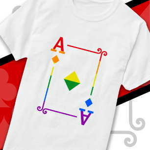 LGBTQ Pride Flag Playing Cards Ace Card Diamonds T-Shirt