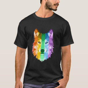 LGBTQ Pride Flag Wolf Tee