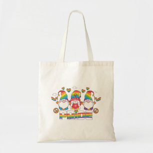 LGBTQ - Pride - Garden Gnome - Rainbow Colour Tote Bag