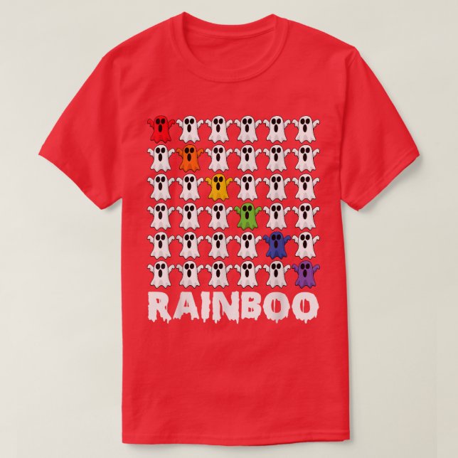 LGBTQ Pride Ghost Rainbow Boo Ghost Funny Rainboo  T-Shirt (Design Front)