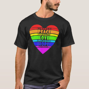 Lgbtq Pride Heart Quote On Them Rainbow Graphic Pa T-Shirt