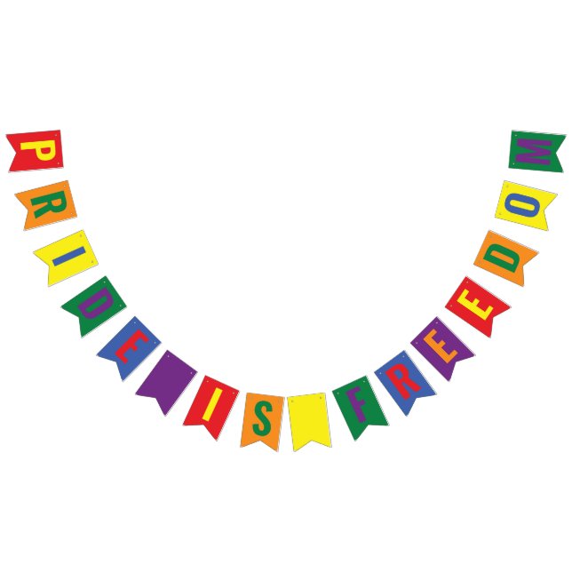 LGBTQ Pride is Freedom Rainbow Bunting (All)