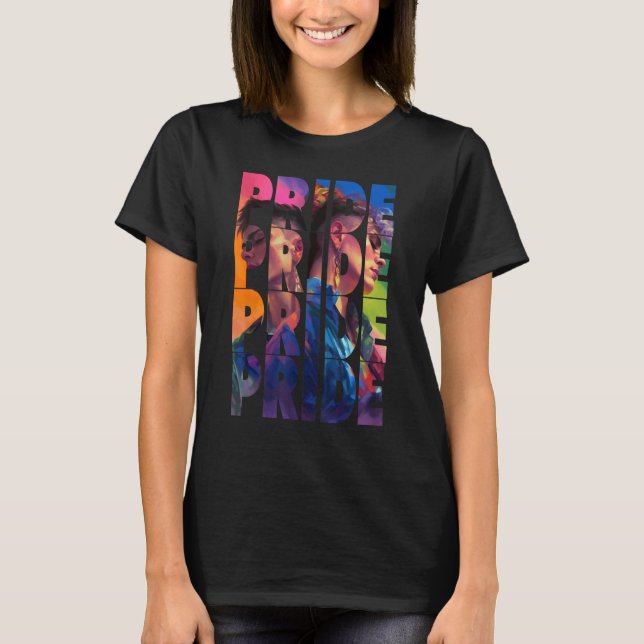 LGBTQ+ Pride LGBT Gay Pride Rainbow 5 T-Shirt (Front)