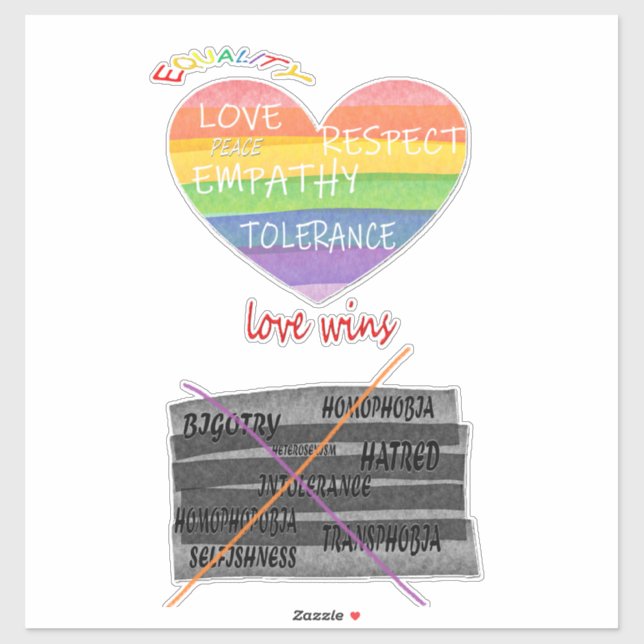 LGBTQ+ / PRIDE Love vs Hate. Love wins  (Sheet)
