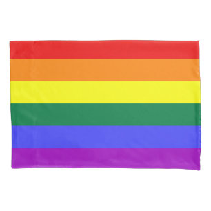 LGBTQ Pride month rainbow flag pillowcase. Pillowcase