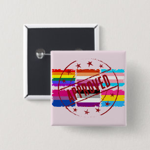 LGBTQ Pride Month Stripes Flags 15 Cm Square Badge