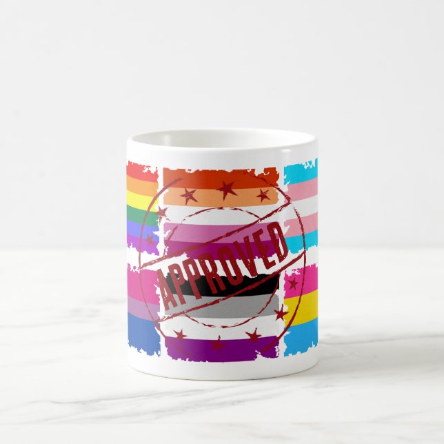 LGBTQ Pride Month Stripes Flags Coffee Mug (Center)