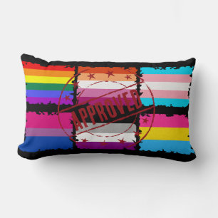 LGBTQ Pride Month Stripes Flags Lumbar Cushion