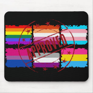LGBTQ Pride Month Stripes Flags Mouse Pad