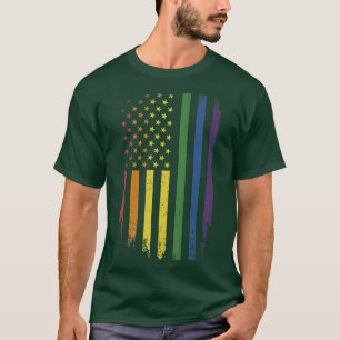 LGBTQ+ pride month US american rainbow  for equal  T-Shirt
