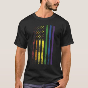 Lgbtq+ Pride Month Us American Rainbow T-Shirt