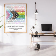 LGBTQ Pride Professions Word Cloud Poster