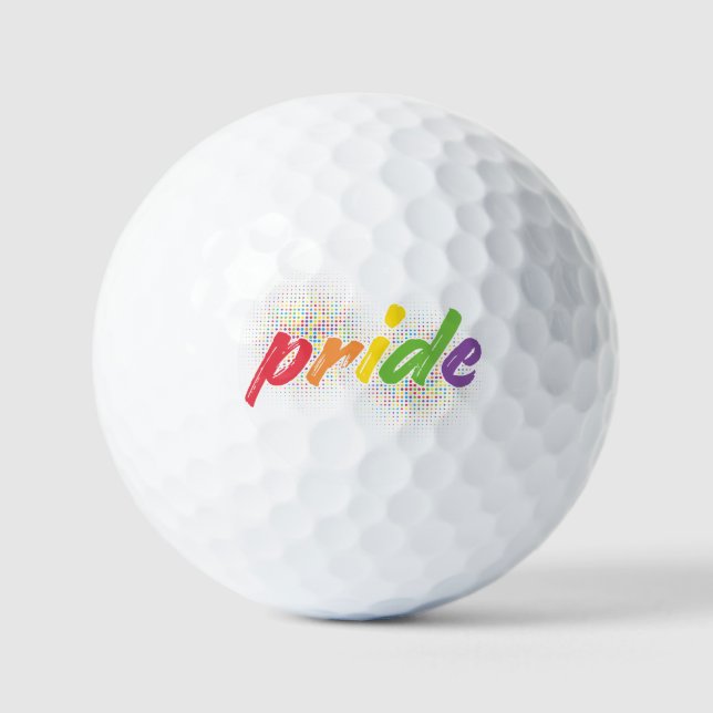 LGBTQ - Pride - Rainbow Colours Golf Balls (Front)