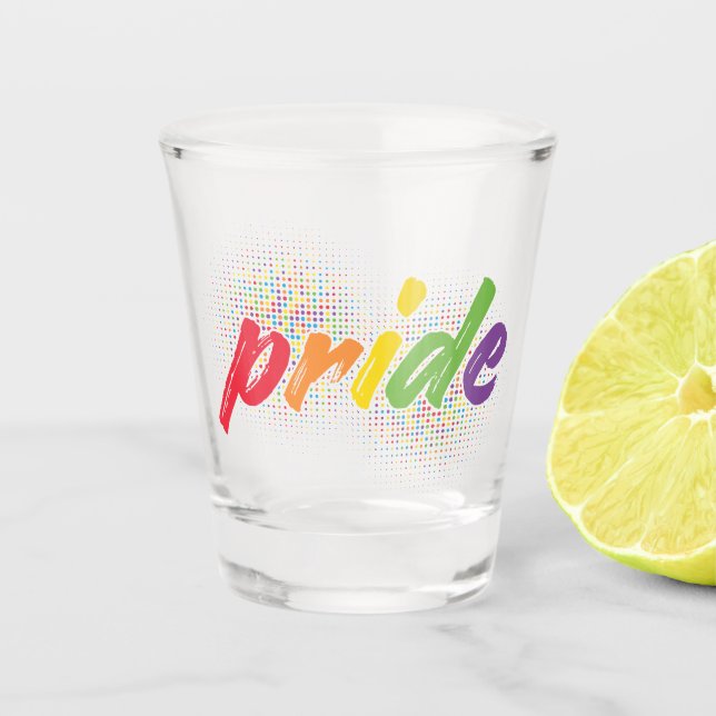 LGBTQ - Pride - Rainbow Colours Shot Glass (Front)