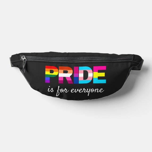 LGBTQ Pride Rainbow Colours Typography Bum Bags (Lay Down)