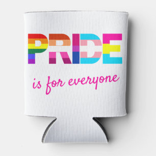 LGBTQ Pride Rainbow Colours Typography Can Cooler