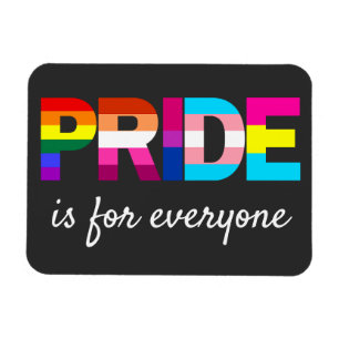 LGBTQ Pride Rainbow Colours Typography Magnet