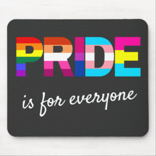 LGBTQ Pride Rainbow Colours Typography Mouse Pad
