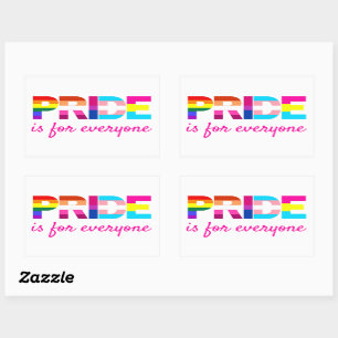 LGBTQ Pride Rainbow Colours Typography Rectangular Sticker
