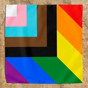 LGBTQ & Pride - Rainbow Progress Flag Bandana