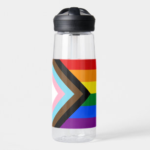 LGBTQ & Pride - Rainbow Progress Flag Water Bottle
