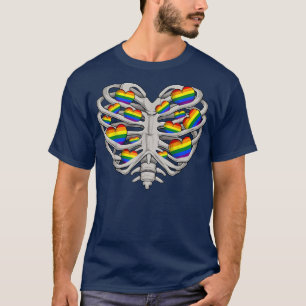 LGBTQ pride Rainbow Skeleton Xray LGBT Flag Gay Pr T-Shirt